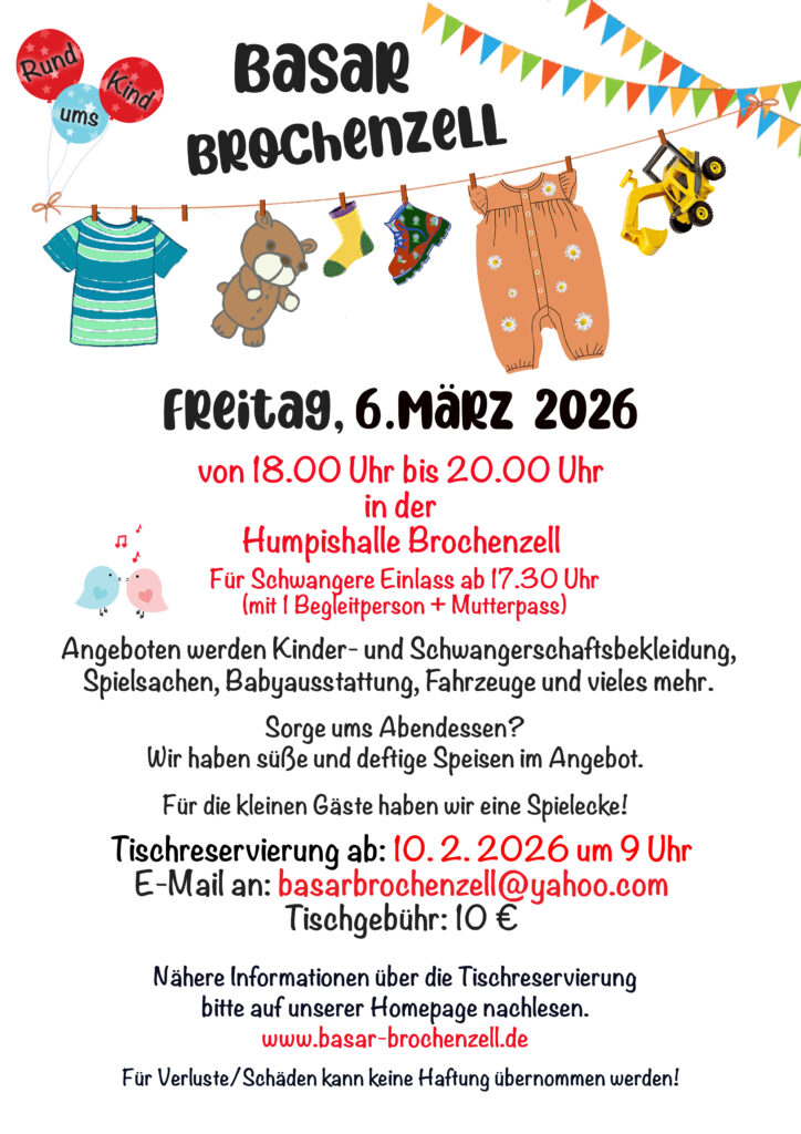 Basar Brochenzell 6. März 2026